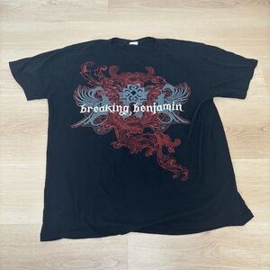 Breaking Benjamin 2010 tour date shirt xxl thin cotton